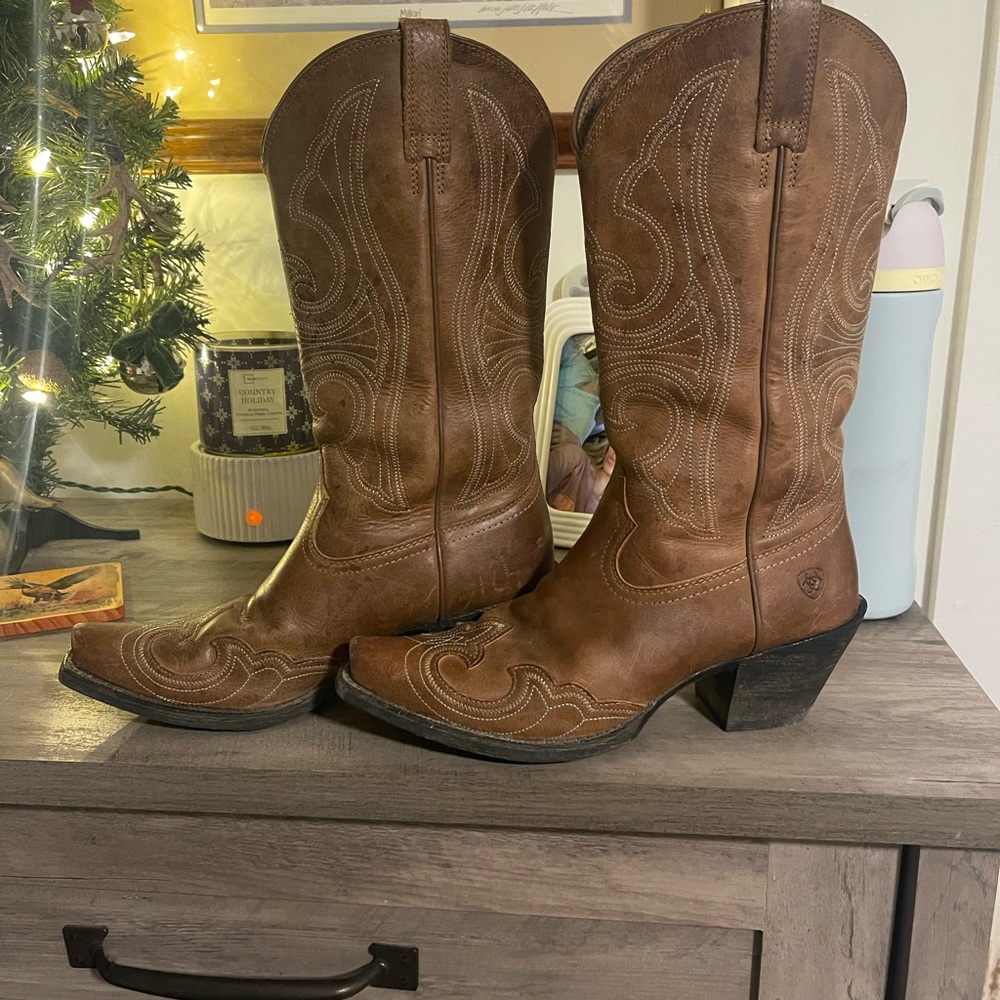 Ariat Brown Heeled Western Boots